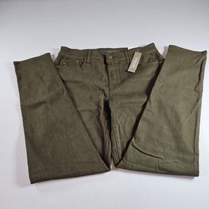 NWT Chico's The Platinum Jegging Size 0.5 Small Ambered Olive Slim Fit Tapered